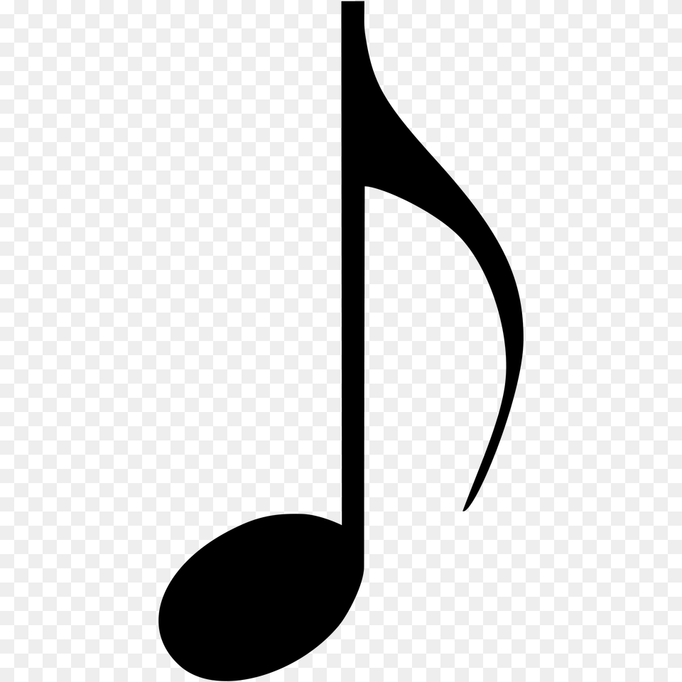 Clipart Eighth Note, Gray Png Image