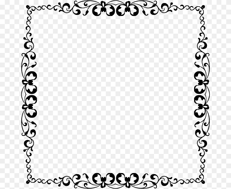 Clipart Elegant Frame 15 Simple Flourish Flourish Borders, Gray Free Transparent Png