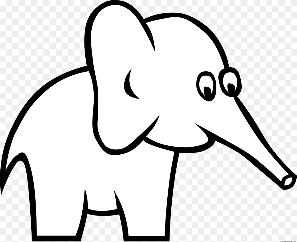 Clipart Elephant Outline E For Elephant Coloring Page, Animal, Wildlife, Mammal, Adult Png