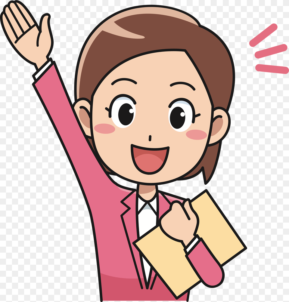 Clipart Enthused Female Office Big Image Office Worker Clipart, Baby, Person, Face, Head Free Transparent Png