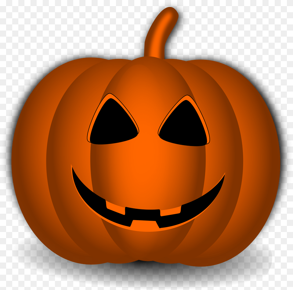 Clipart Face Squash Happy Halloween Pumpkin, Vegetable, Food, Produce, Plant Free Png