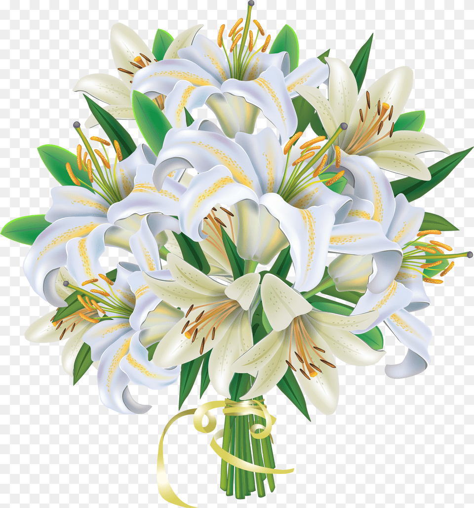 Clipart Fall Bouquet Lily Flower Bouquet White Png