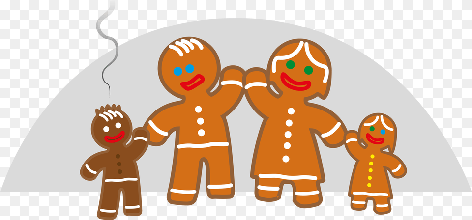 Clipart Family 5 Image Gingerbread Family Clipart, Food, Sweets, Cookie, Baby Free Png Download