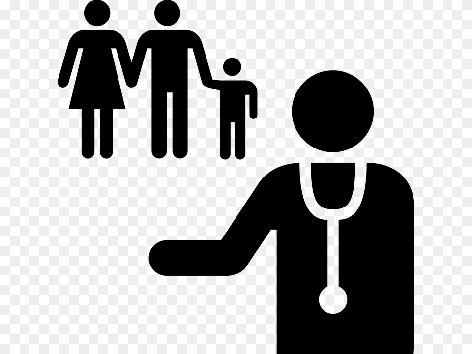 Clipart Family Doctor, Gray Png Image