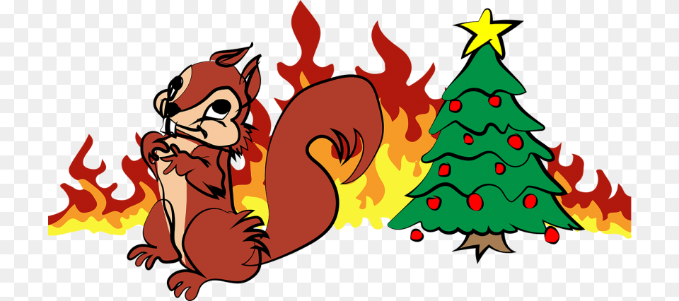 Clipart Fire Christmas Tree Cartoon, Baby, Person, Face, Head Free Transparent Png