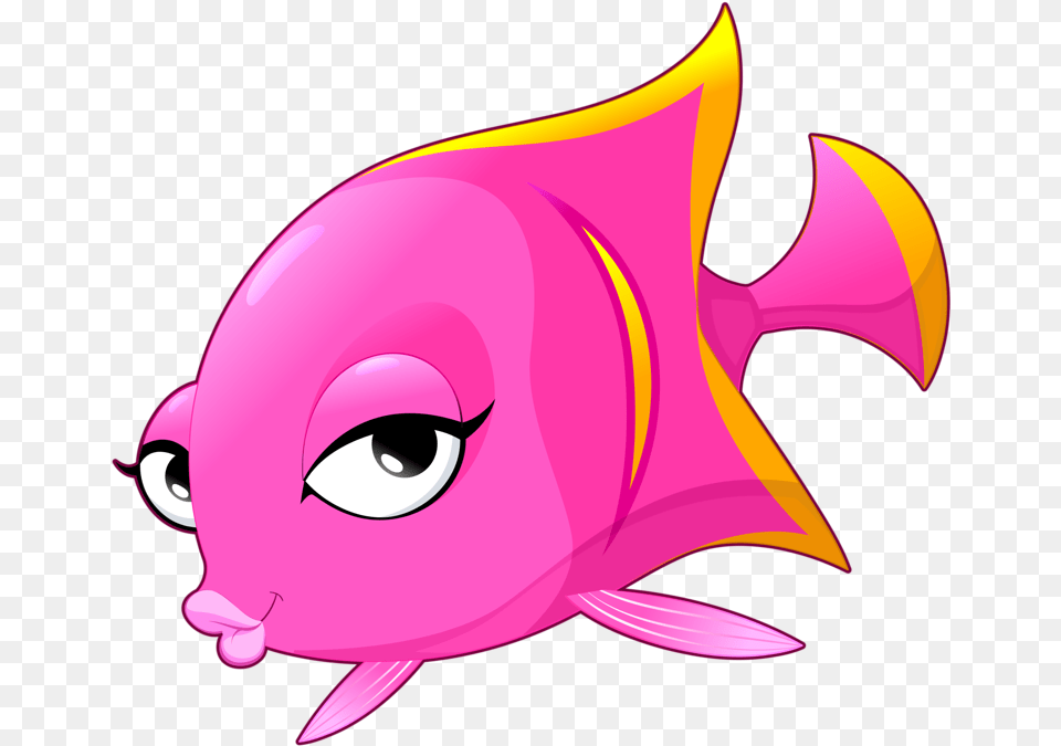 Clipart Fish Ocean Pink Fish Clipart, Animal, Sea Life, Shark Free Png