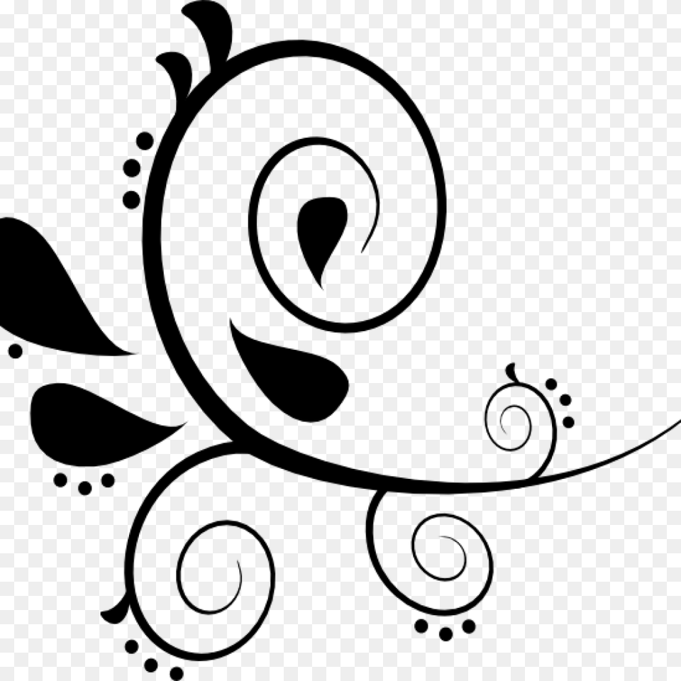 Clipart Flourish Clipart Download, Gray Png