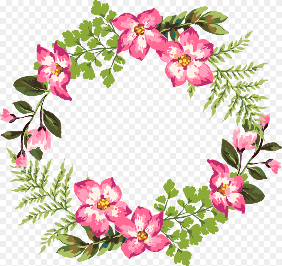 Clipart Flower Garland Corona De Flores, Art, Floral Design, Graphics, Pattern Png