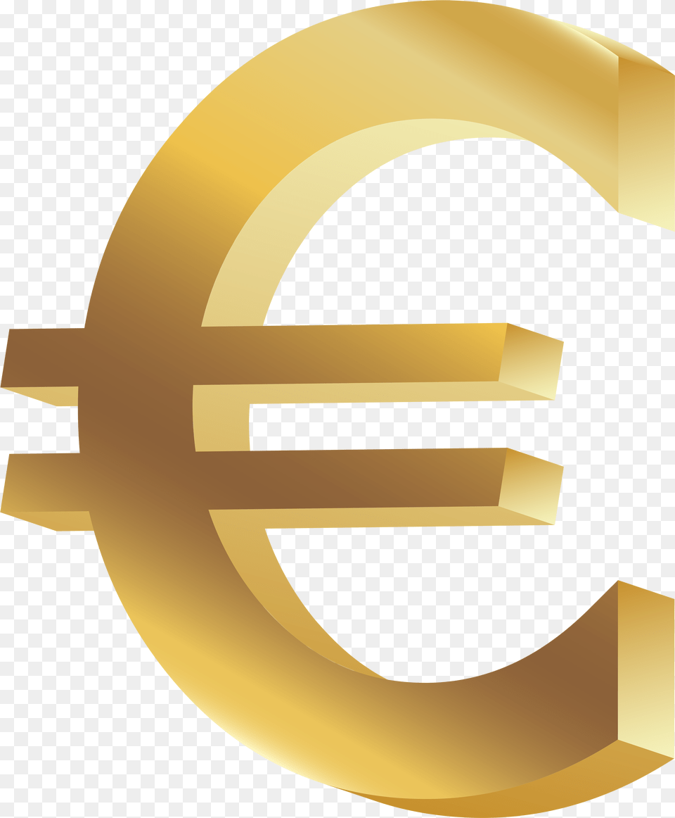 Clipart Flower Money Transparent Euro Symbol, Gold, Disk Free Png Download