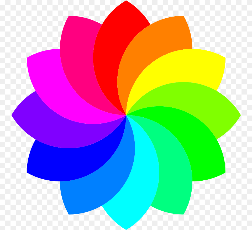 Clipart Flower Rainbow Transparent Rainbow Flower Clipart, Art, Dahlia, Graphics, Plant Png Image