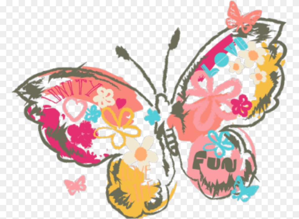 Clipart Flowers And Butterflies Watercolor Painting, Art, Pattern, Graphics, Floral Design Png Image