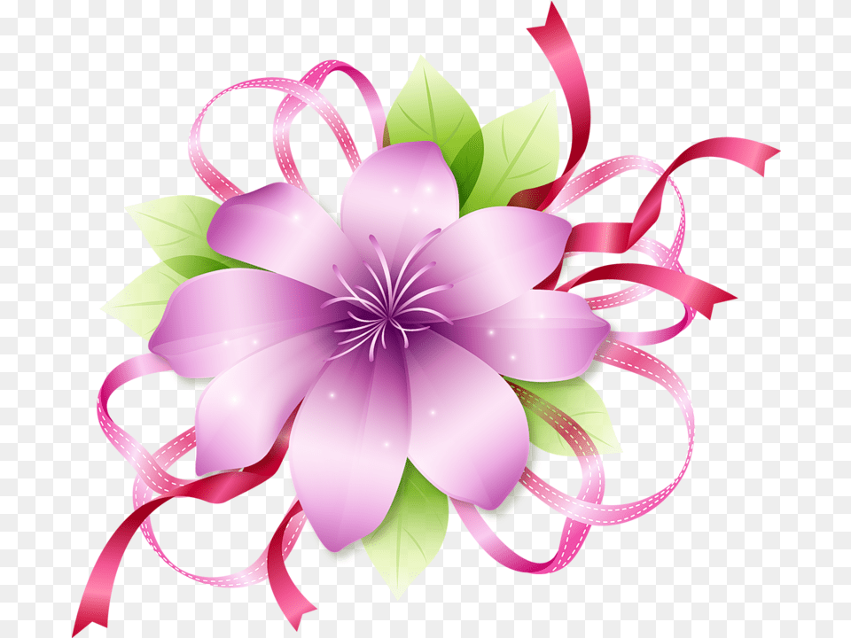 Clipart Flowers Flower For Border Design, Plant, Dahlia, Pattern, Graphics Free Png Download