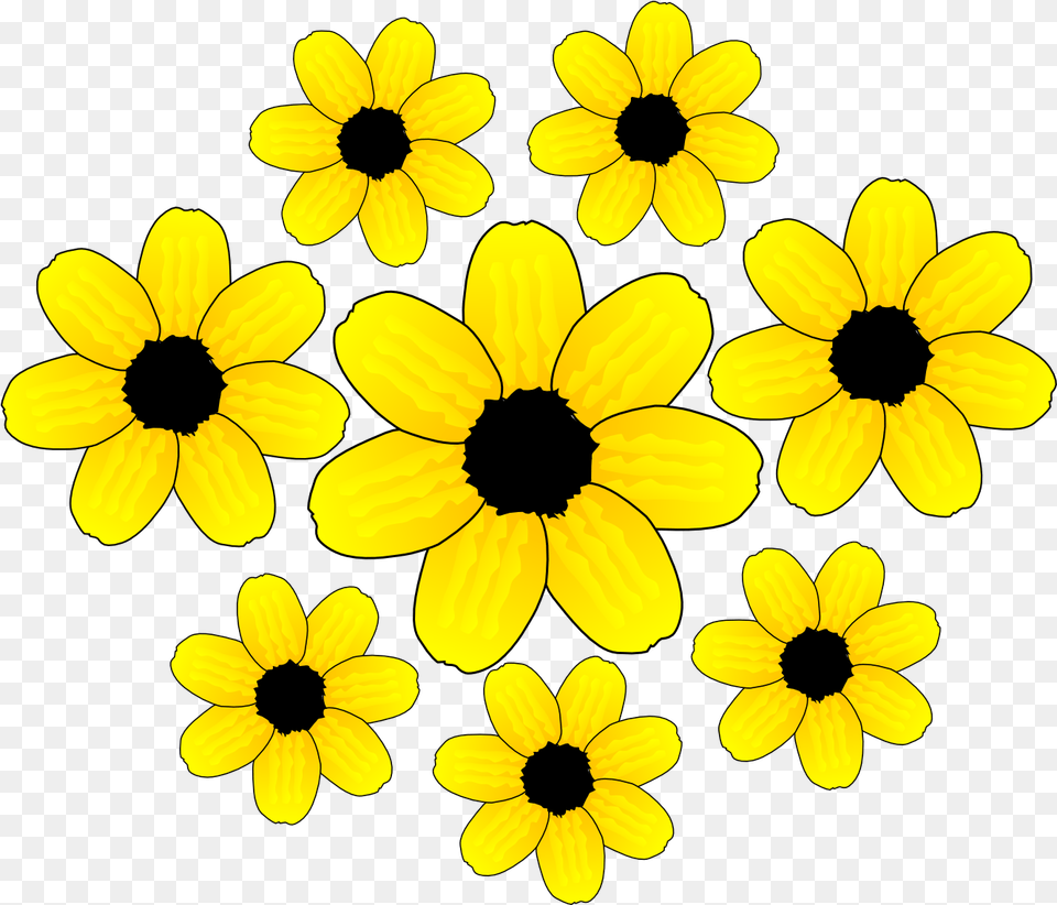 Clipart Flowers Yellow Transparent Yellow Flowers Clipart, Daisy, Flower, Petal, Plant Png