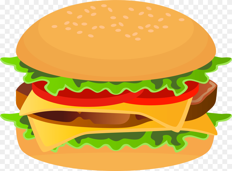 Clipart Food Hamburger Cheeseburger, Burger, Clothing, Hardhat, Helmet Free Png