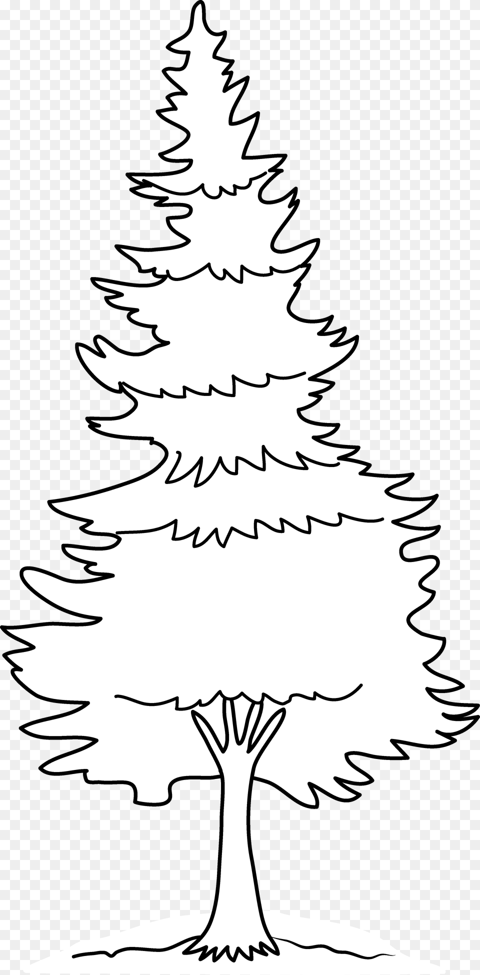 Clipart Forest Pine Tree Pine Tree Tree Coloring Pages, Stencil, Plant, Art, Drawing Png Image