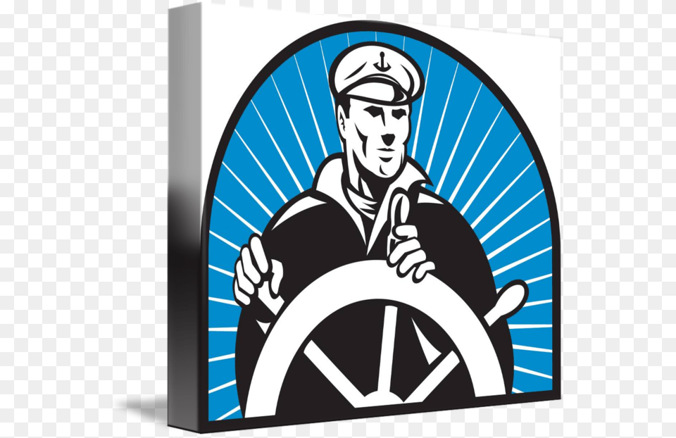 Clipart Stock Ship Helmsman Wheel By Aloysius Captain, Adult, Person, Officer, Man Free Png