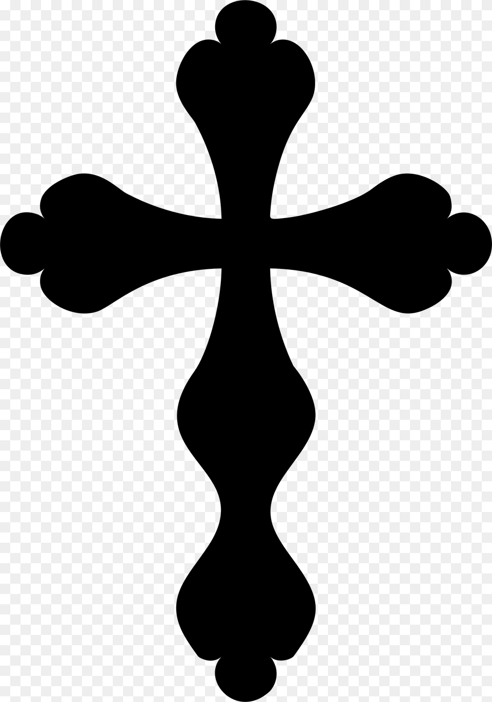 Clipart Freeuse Download Stylized Cross Big Image Silhouette Images Of Cross, Gray Free Png