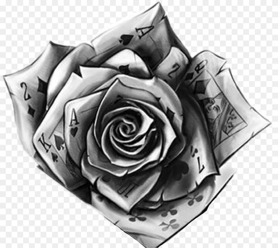 Clipart Freeuse Stock Vegas Card Tattoo Finally Transparent Hand Tattoo, Flower, Plant, Rose, Art Png