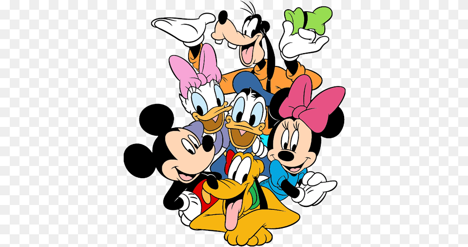 Clipart Friends Minnie Mouse Mickey Mouse And Friends, Cartoon, Baby, Person, Head Free Png Download