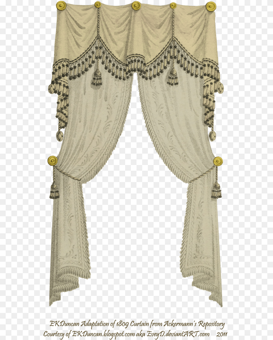 Clipart Fringe And Tassel By Eveyd On Victorian Curtain, Adult, Bride, Female, Person Png Image