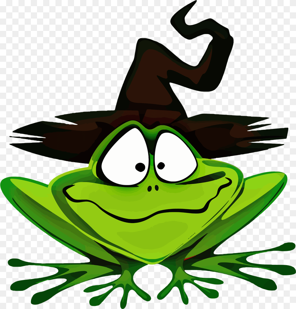 Clipart Frog With Hat Halloween Frogs, Amphibian, Animal, Green, Wildlife Free Png Download