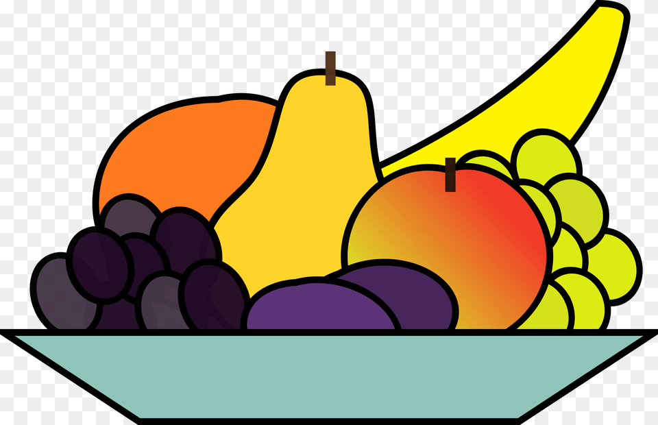 Clipart Fruit Plate Throughout Fruit Clipart, Banana, Food, Plant, Produce Png Image