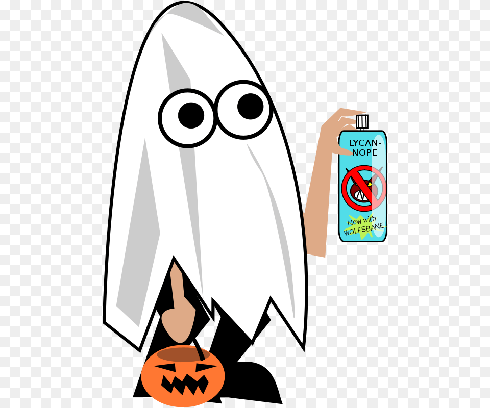 Clipart Ghost Trick Or Treater Feraliminal, Bottle, Cosmetics, Perfume, Animal Free Transparent Png