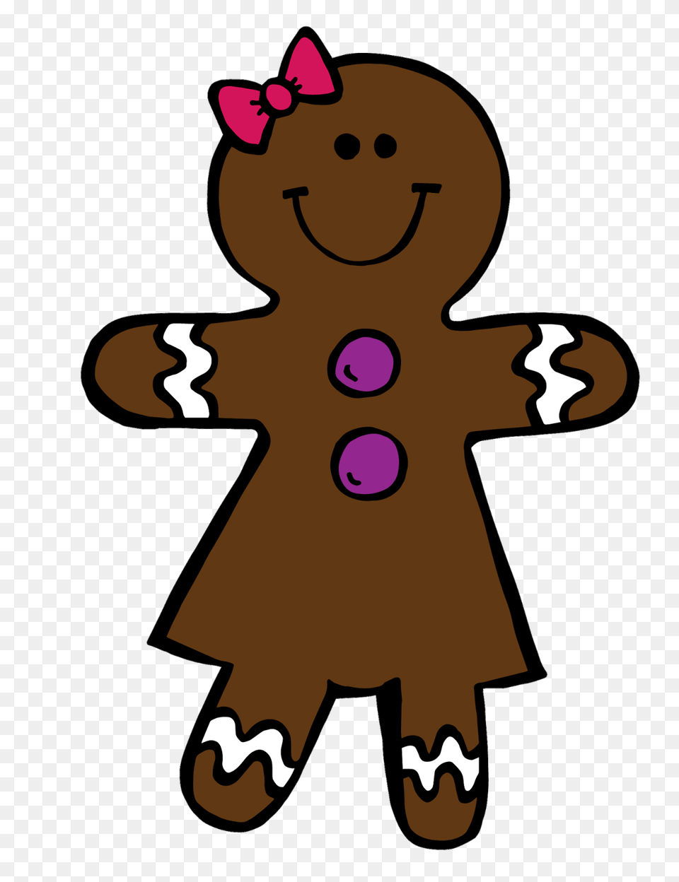 Clipart Gingerbread Girl Winging, Cookie, Food, Sweets Free Png