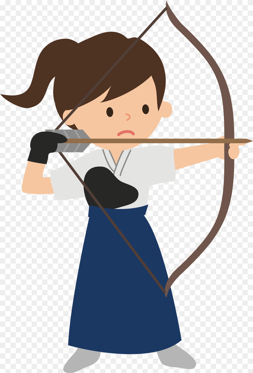 Clipart Girl Archery Archery Clipart, Archer, Bow, Person, Sport Free Transparent Png
