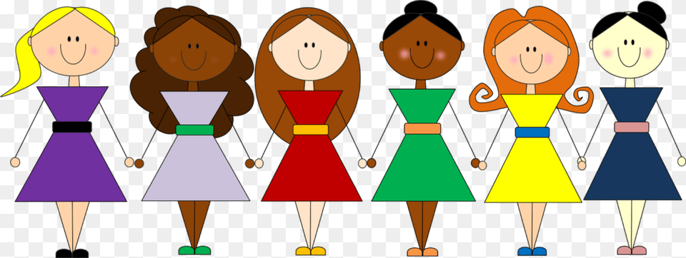 Clipart Girl Friends Winging, Formal Wear, Person, Accessories, Tie Free Png