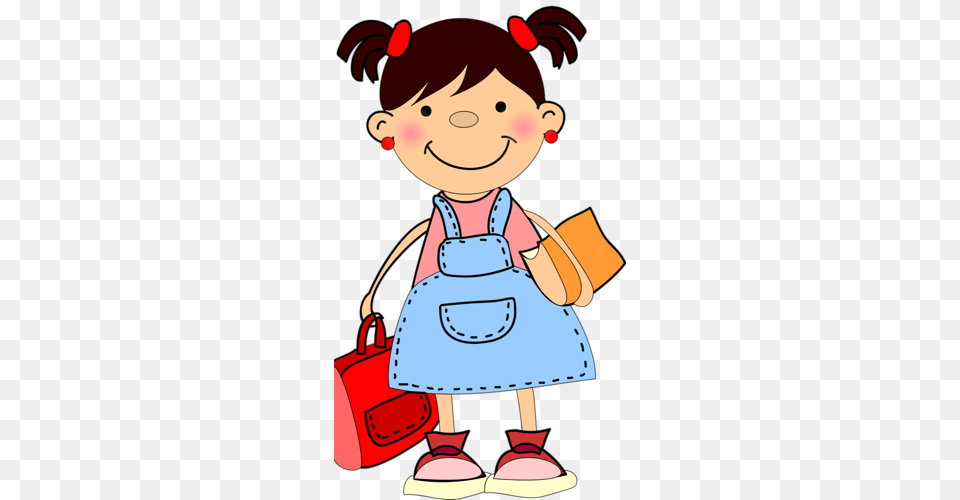 Clipart Girl School, Accessories, Bag, Handbag, Baby Free Png