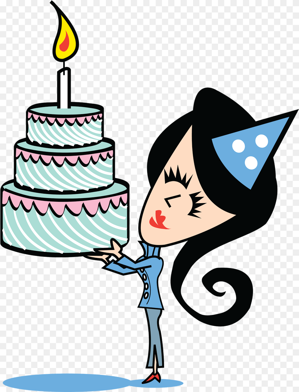 Clipart Girls Birthday Cake Ideas Happy Birthday Girl, People, Person, Dessert, Food Free Png
