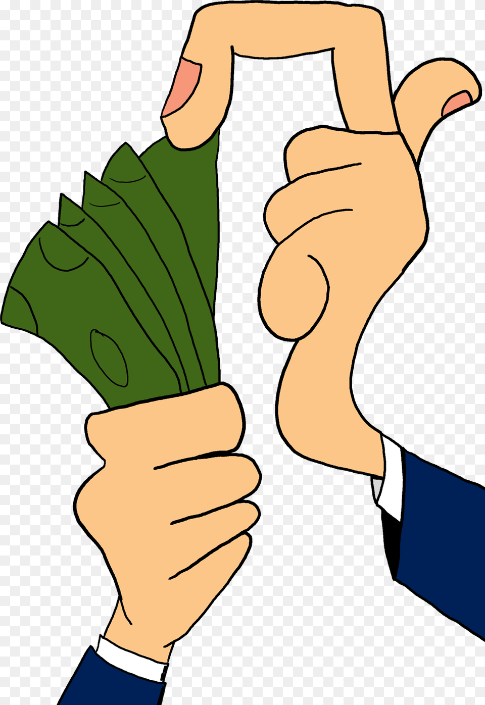 Clipart Giving Money Business Counting Money Clip Art, Vegetable, Body Part, Produce, Finger Png