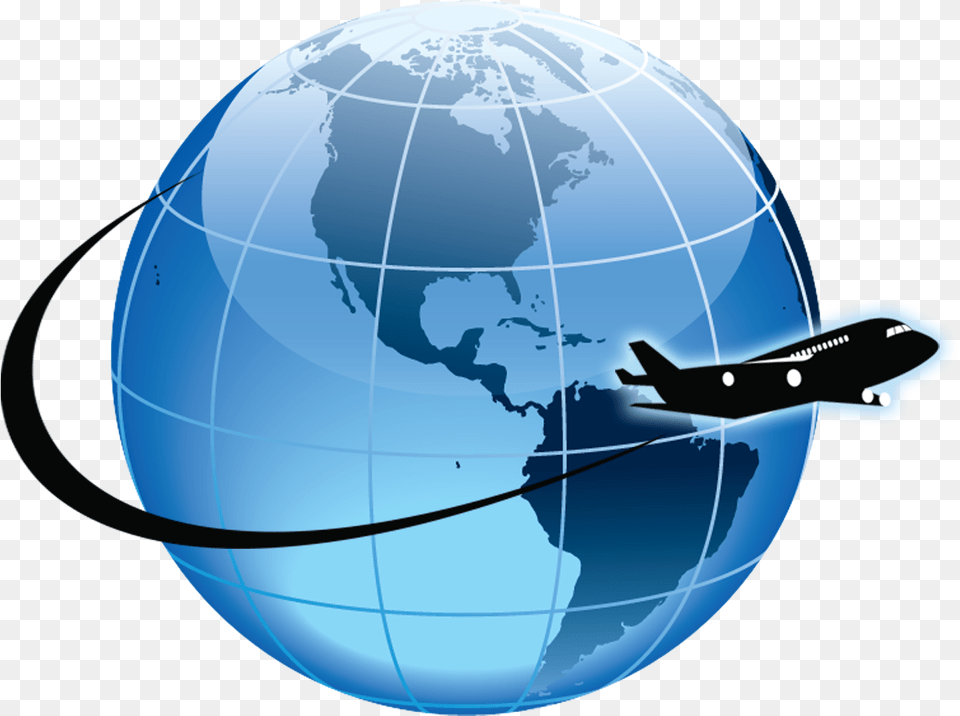 Clipart Globe Airplane Globe With Airplane, Astronomy, Outer Space, Planet, Clothing Free Transparent Png