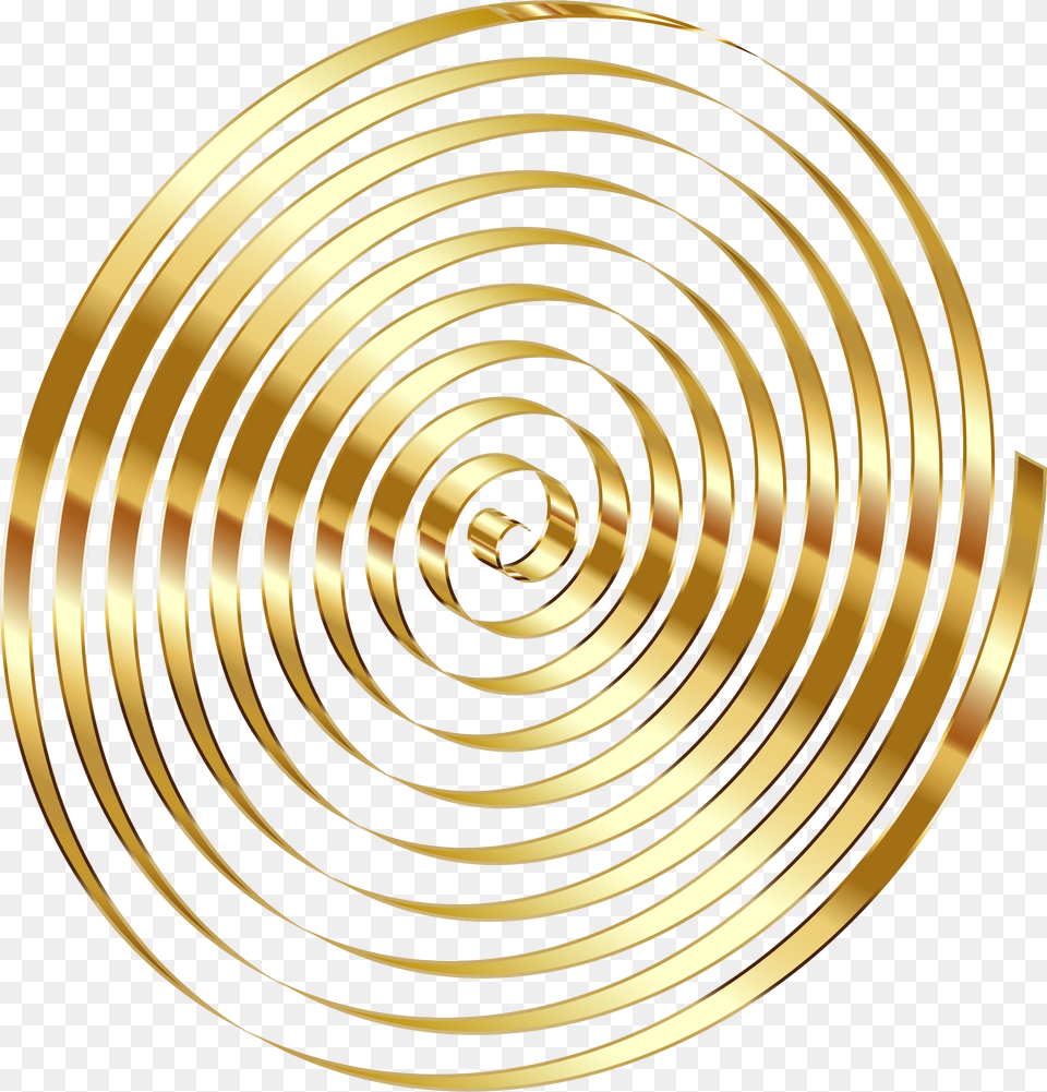 Clipart Gold 3d Spiral Variation 2 No Background Spirals On Transparent Background, Coil, Chandelier, Lamp Free Png