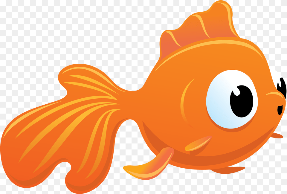 Clipart Gold Fish Cartoon Gold Fish, Animal, Sea Life, Goldfish, Baby Free Png