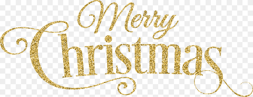 Clipart Gold Merry Christmas Text, Calligraphy, Handwriting Png