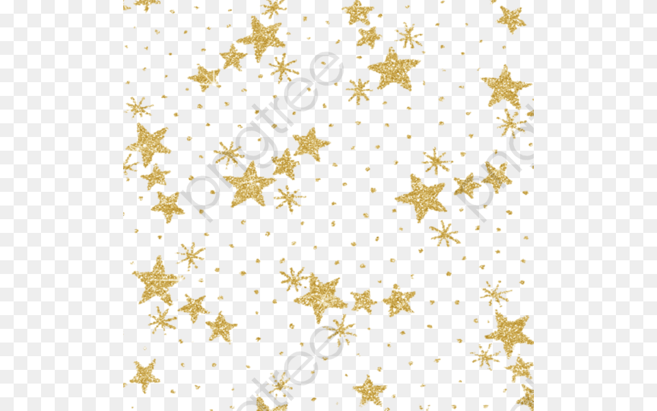 Clipart Gold Star Background, Confetti, Paper Free Png Download