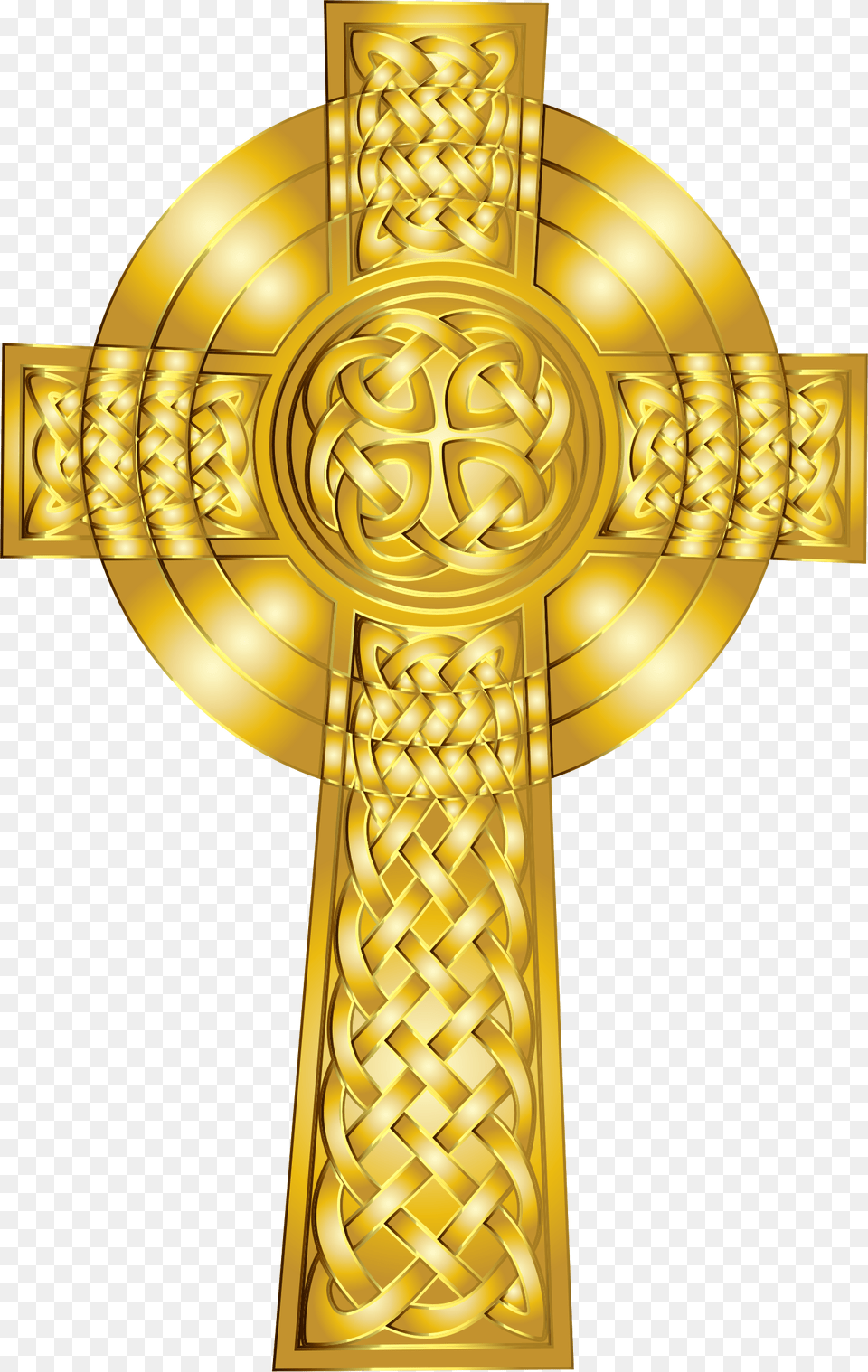 Clipart Golden Celtic Cross Catholic Celtic Gold Celtic Cross Clipart, Symbol, Treasure Free Png