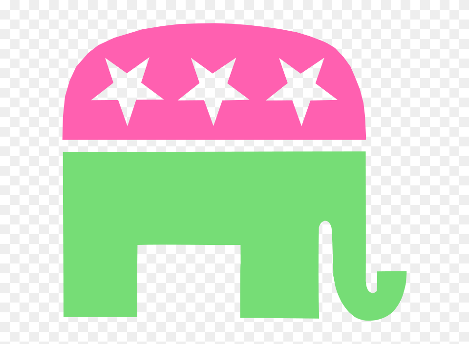 Clipart Gop Elephant Background, Sticker, Symbol, Mailbox, Logo Free Png