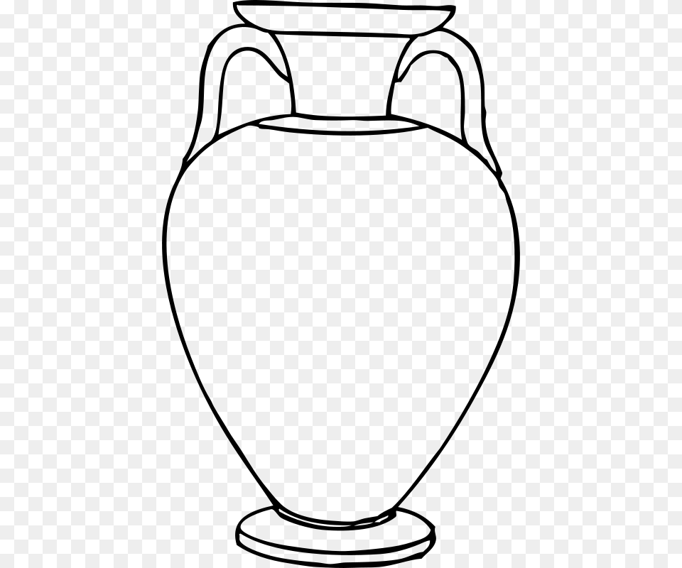 Clipart Greek Amphora Johnny Automatic, Gray Free Png