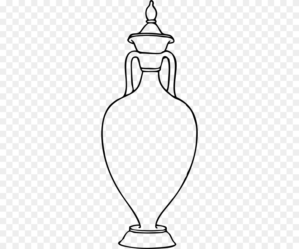 Clipart Greek Amphora Johnny Automatic, Gray Free Transparent Png