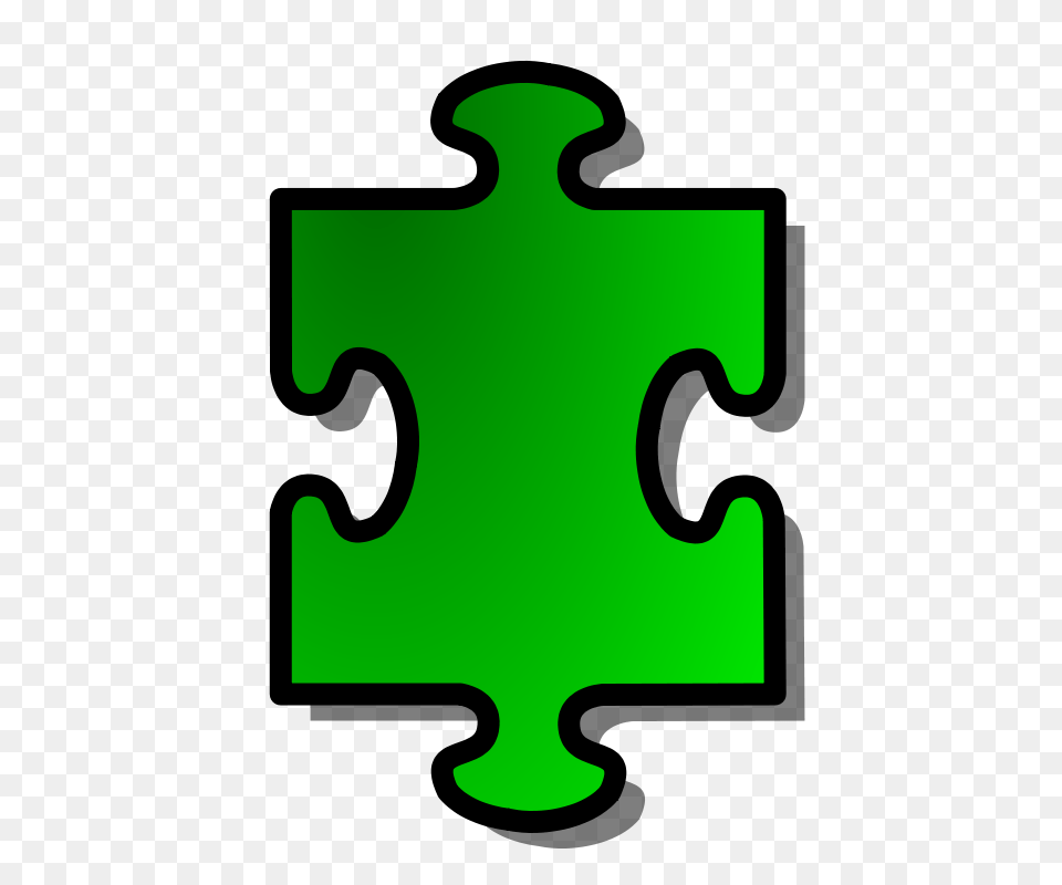 Clipart Green Jigsaw Piece Nicubunu Free Png