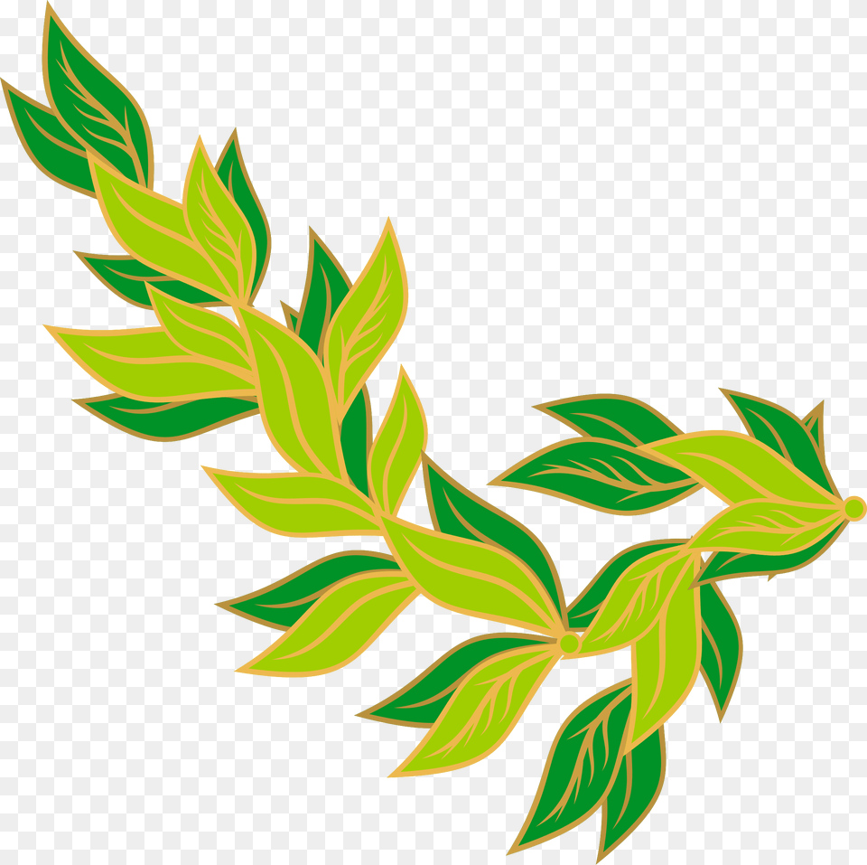 Clipart Green Leaves Border Clip Art, Floral Design, Graphics, Herbal, Herbs Png Image