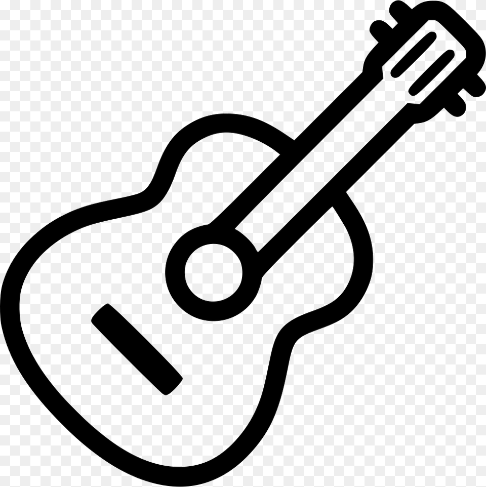 Clipart Guitar Svg Guitar Outline Clipart, Musical Instrument, Smoke Pipe, Stencil Png
