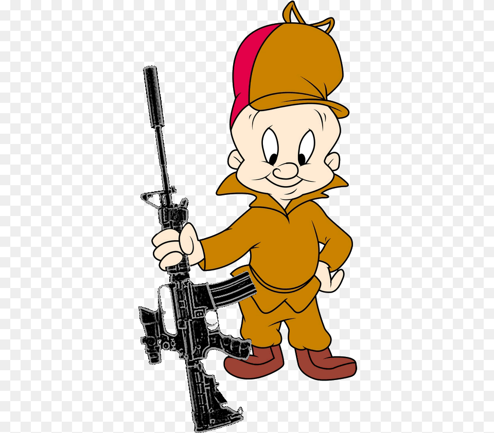 Clipart Gun Ar15 Transparent For Elmer Fudd Happy Birthday, Firearm, Rifle, Weapon, Baby Free Png Download