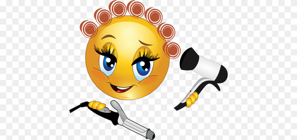 Clipart Hair Styling Smiley Mizah Smiley, Appliance, Blow Dryer, Device, Electrical Device Free Png