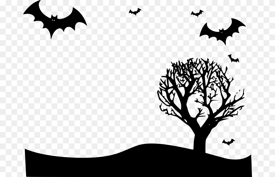 Clipart Halloween Landscape Liftarn, Gray Free Png Download