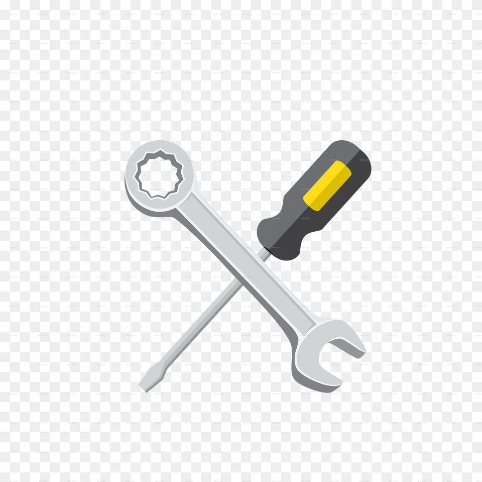 Clipart Hammer Spanner Screw Driver And Spanner Logo, Mace Club, Weapon Png Image