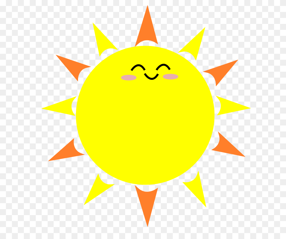 Clipart Happy Sun Pinkpuffball, Nature, Outdoors, Sky, Logo Free Png Download